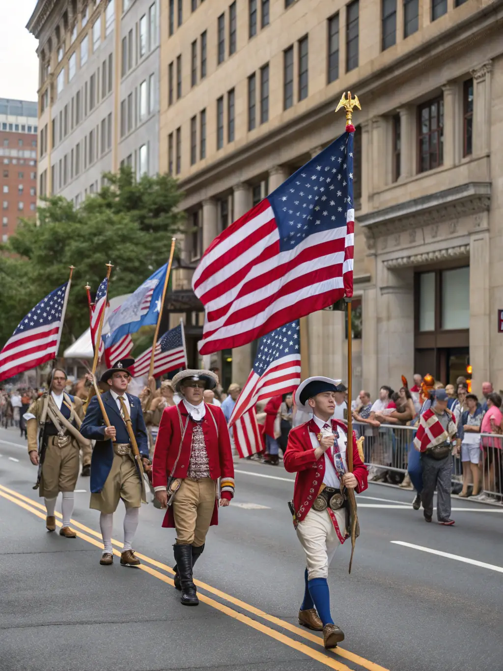 A picture of a group of residents participating in a local parade, showcasing the organization's involvement in community events.