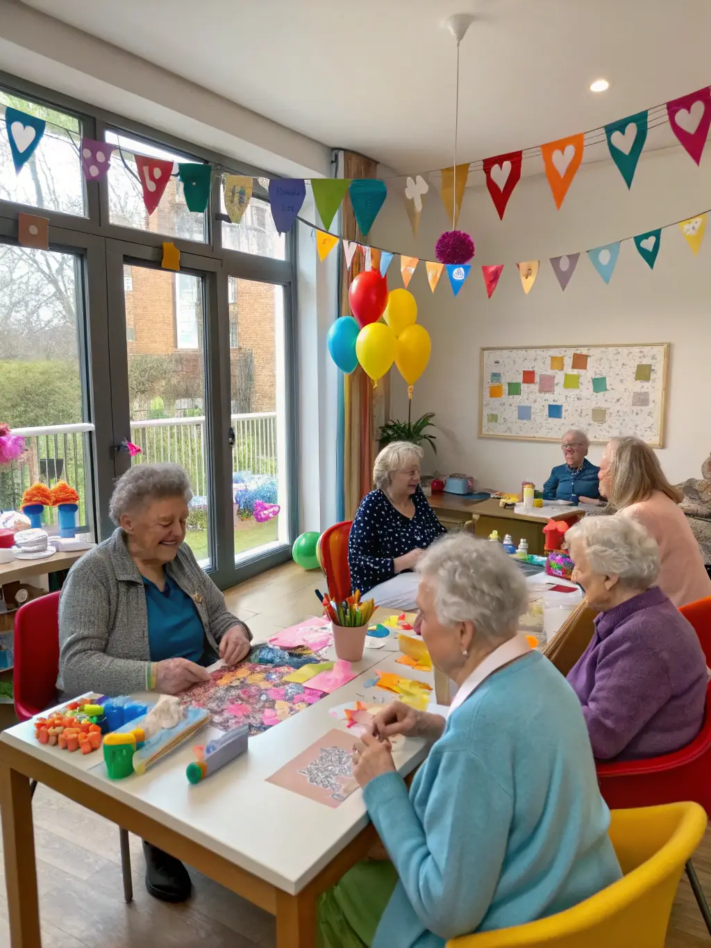 A heartwarming image of senior citizens participating in a cultural workshop organized by COMITE DES FETES DE VILLARSEN PONS, showcasing their engagement and creativity.